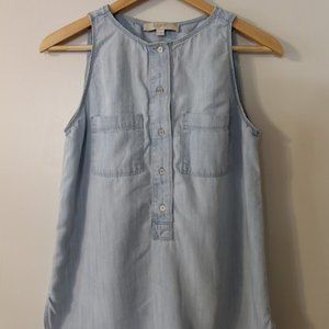 LOFT Chambray Sleeveless Tunic